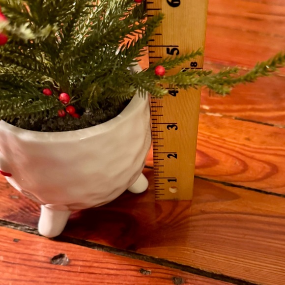 Faux Plant in a Holiday Themed Candy Cane Pot - Picture 2 of 6